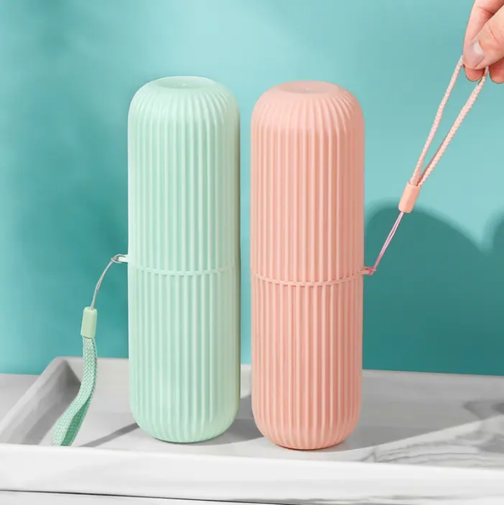 Boîte de rangement pour brosse à dents portable, multifonctionnelle.