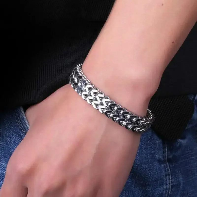 Bracelet en acier inoxydable Chic pour homme