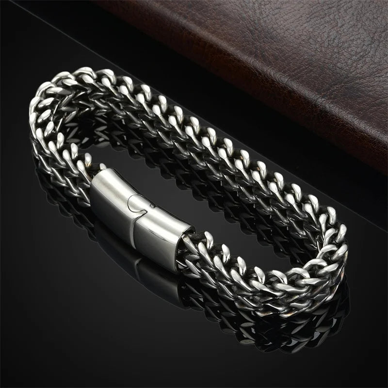 Bracelet en acier inoxydable Chic pour homme