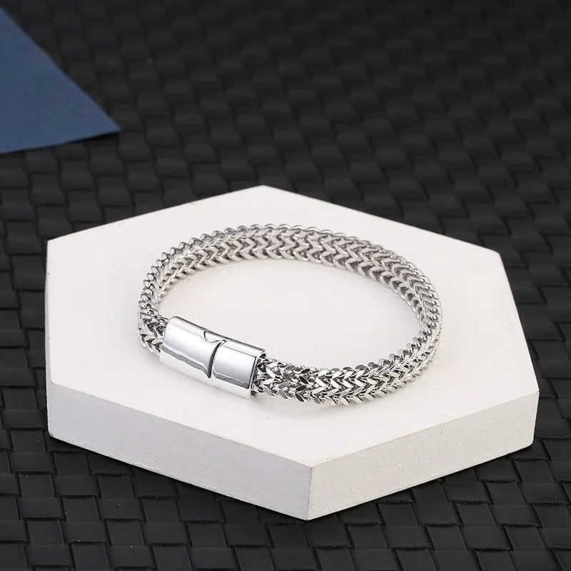 Bracelet en acier inoxydable Chic pour homme