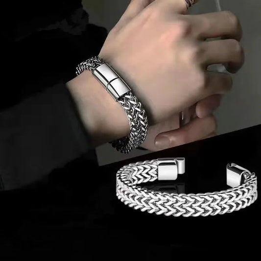 Bracelet en acier inoxydable Chic pour homme