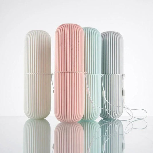 Boîte de rangement pour brosse à dents portable, multifonctionnelle.